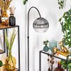 Koyoto Staande lamp, Booglampen Chroom, Zwart, 1-licht