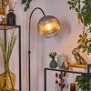 Koyoto Staande lamp, Booglampen Chroom, Zwart, 1-licht