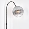 Koyoto Staande lamp, Booglampen Chroom, Zwart, 1-licht