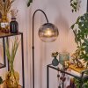Koyoto Staande lamp, Booglampen Chroom, Zwart, 1-licht