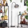 Koyoto Staande lamp, Booglampen Chroom, Zwart, 1-licht