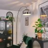 Baloca Staande lamp, Booglampen Chroom, Zwart, 1-licht
