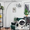 Baloca Staande lamp, Booglampen Chroom, Zwart, 1-licht