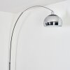 Baloca Staande lamp, Booglampen Chroom, Zwart, 1-licht