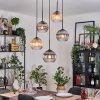 Koyoto Hanglamp, Kogellampje, Cluster hanglamp Amber, Duidelijk, Rookkleurig, 5-lichts
