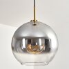 Koyoto Hanglamp, Kogellampje, Hanglamp Goud, Zwart, 1-licht