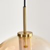 Koyoto Hanglamp, Kogellampje, Hanglamp Goud, Zwart, 1-licht
