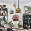 Ripoll Hanglamp, Kogellampje, Cluster hanglamp Amber, Goud, Koperkleurig, Rookkleurig, 4-lichts