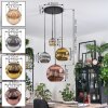 Ripoll Hanglamp, Kogellampje, Cluster hanglamp Amber, Goud, Koperkleurig, Rookkleurig, 4-lichts