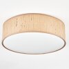 Antillo Plafondlamp Bruin, Natuurlijke kleuren, Wit, 3-lichts