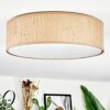 Antillo Plafondlamp Bruin, Natuurlijke kleuren, Wit, 3-lichts