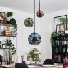 Ripoll Hanglamp, Kogellampje, Cluster hanglamp Blauw, Groen, Koperkleurig, 3-lichts