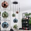Ripoll Hanglamp, Kogellampje, Cluster hanglamp Blauw, Groen, Koperkleurig, 3-lichts