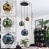 Ripoll Hanglamp, Kogellampje, Cluster hanglamp Blauw, Goud, Groen, 3-lichts