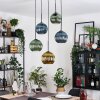 Koyoto Hanglamp, Kogellampje, Cluster hanglamp 45 cm Blauw, Goud, Groen, 5-lichts