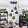 Koyoto Hanglamp, Kogellampje, Cluster hanglamp 45 cm Blauw, Goud, Groen, 5-lichts
