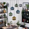 Koyoto Hanglamp, Kogellampje, Cluster hanglamp 45 cm Blauw, Goud, Groen, 5-lichts