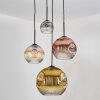 Ripoll Hanglamp, Kogellampje, Cluster hanglamp Amber, Goud, Duidelijk, Koperkleurig, Rookkleurig, 4-lichts