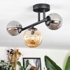 Chehalis Plafondlamp, Kogellampje Amber, Rookkleurig, 3-lichts
