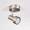 Edain Plafondlamp, Plafondspot LED Chroom, Nikkel mat, 1-licht