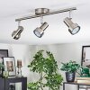 Edain Plafondlamp, Plafondspot LED Chroom, Nikkel mat, 3-lichts