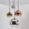 Ripoll Hanglamp, Kogellampje, Cluster hanglamp Chroom, Goud, Duidelijk, Koperkleurig, Rookkleurig, 4-lichts