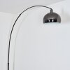 Baloca Staande lamp, Booglampen Chroom, Zwart, 1-licht