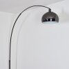 Baloca Staande lamp, Booglampen Chroom, Zwart, 1-licht