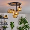 Koyoto Plafondlamp, Kogellampje 45 cm Amber, 5-lichts