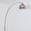 Baloca Staande lamp, Booglampen Nikkel mat, Zwart, 1-licht