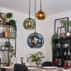 Ripoll Hanglamp, Kogellampje, Cluster hanglamp Blauw, Goud, Groen, 3-lichts