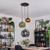 Ripoll Hanglamp, Kogellampje, Cluster hanglamp Blauw, Goud, Groen, 3-lichts
