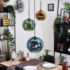 Ripoll Hanglamp, Kogellampje, Cluster hanglamp Blauw, Goud, Groen, 3-lichts