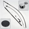 Baloca Staande lamp, Booglampen Chroom, Zwart, 1-licht