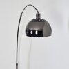 Baloca Staande lamp, Booglampen Chroom, Zwart, 1-licht