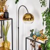 Koyoto Staande lamp, Booglampen Chroom, Zwart, 1-licht