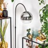 Koyoto Staande lamp, Booglampen Chroom, Zwart, 1-licht