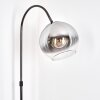 Koyoto Staande lamp, Booglampen Chroom, Zwart, 1-licht
