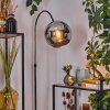 Koyoto Staande lamp, Booglampen Chroom, Zwart, 1-licht