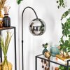 Koyoto Staande lamp, Booglampen Chroom, Zwart, 1-licht