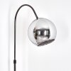 Koyoto Staande lamp, Booglampen Chroom, Zwart, 1-licht