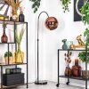 Koyoto Staande lamp, Booglampen Chroom, Zwart, 1-licht