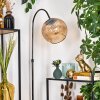Koyoto Staande lamp, Booglampen Chroom, Zwart, 1-licht