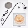 Koyoto Staande lamp, Booglampen Chroom, Zwart, 1-licht
