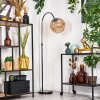 Koyoto Staande lamp, Booglampen Chroom, Zwart, 1-licht