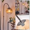 Koyoto Staande lamp, Booglampen Chroom, Zwart, 1-licht