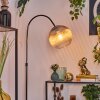 Koyoto Staande lamp, Booglampen Chroom, Zwart, 1-licht