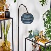 Koyoto Staande lamp, Booglampen Chroom, Zwart, 1-licht
