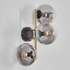 Gastor Kogellampje, Wandlamp Goud, Zwart, 3-lichts