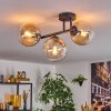 Gastor Plafondlamp, Kogellampje Amber, Duidelijk, 3-lichts